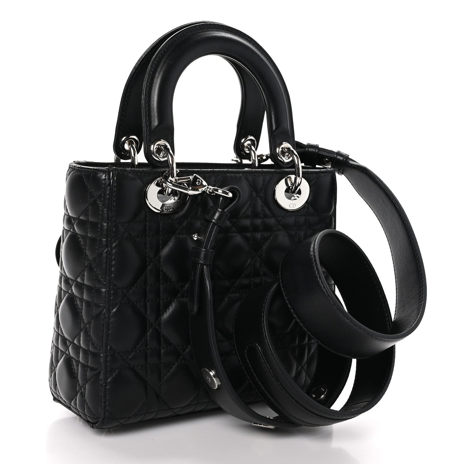 Christian Dior Lambskin Cannage Small Lucky Badges My Lady Dior Black 3 of 11