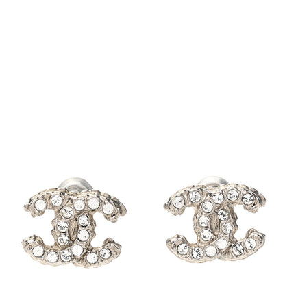 Chanel Crystal CC Earrings Silver 1 of 4