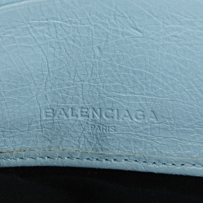 Balenciaga Agneau Giant 12 Silver Hardware Continental Zip Around Wallet Bleu Dragee 7 of 9