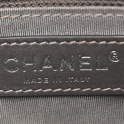 Chanel Metallic Grained Calfskin Quilted Medium Casual Rock Flap Charcoal 6 of 13