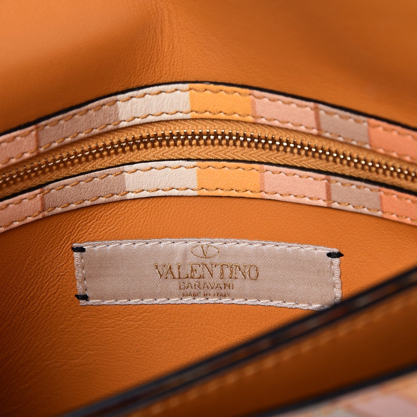 Nappa Native Couture 1975 Rockstud Wristlet Clutch Mandarin Sorbet