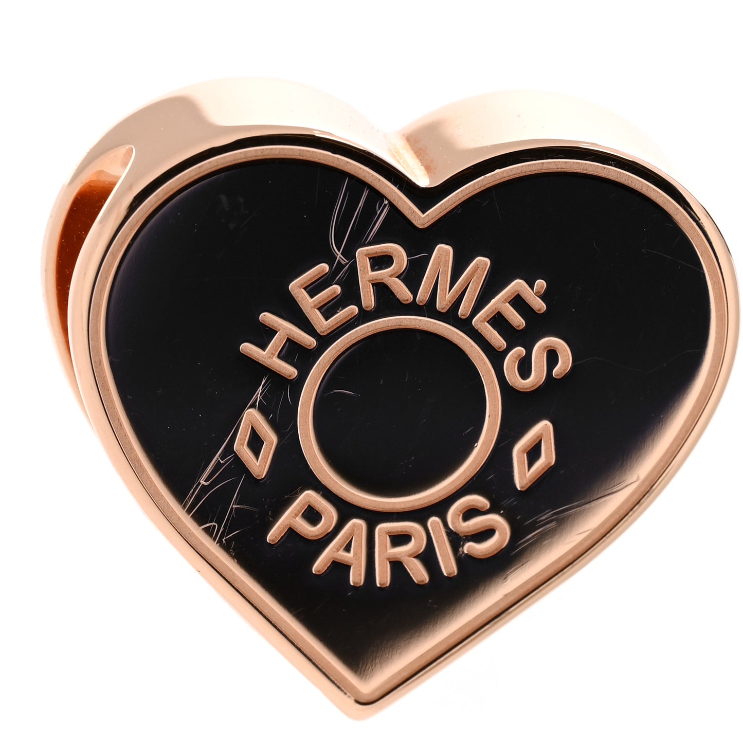 Rose Gold Plated Brass Mini Coeur Twilly Scarf Ring