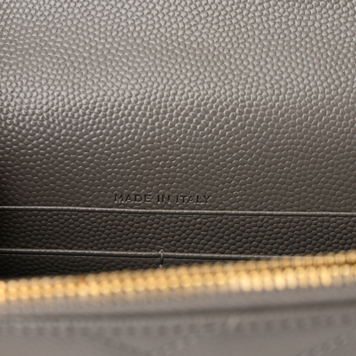 Saint Laurent Grain De Poudre Matelasse Chevron Monogram Envelope Chain Wallet Fog 7 of 11