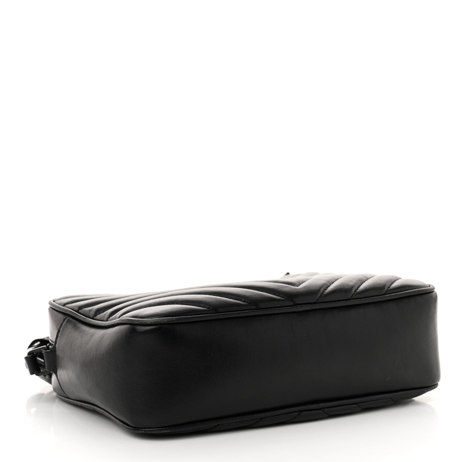 Saint Laurent Calfskin Matelasse Monogram Monochrome Lou Camera Bag Black 4 of 19