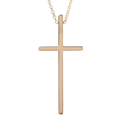 Tiffany 18K Yellow Gold Metro Cross Pendant Necklace 4 of 6