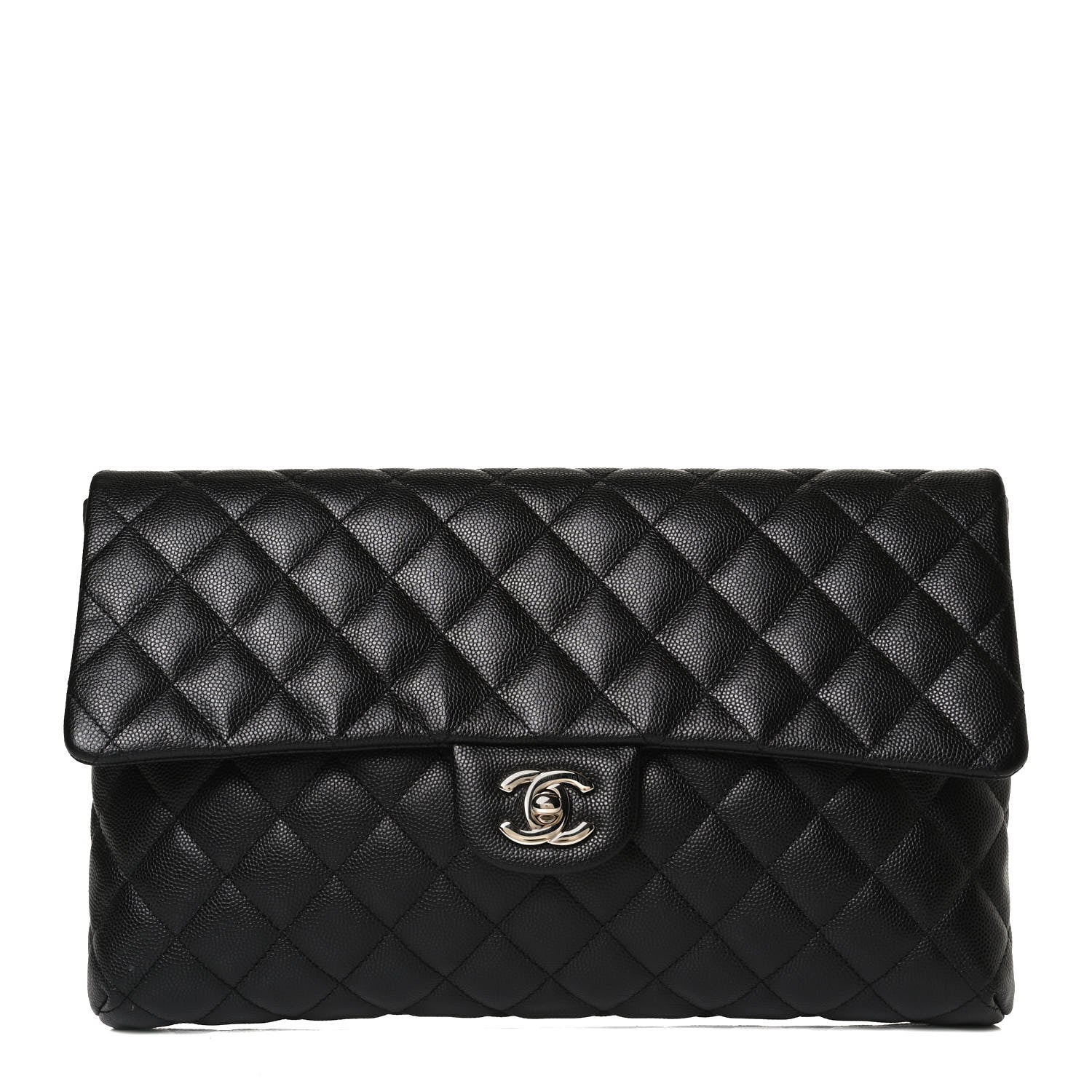 Chanel Caviar Quilted Flap Clutch Black 1 of 12