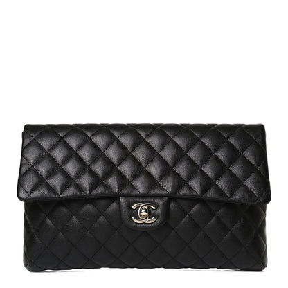 Chanel Caviar Quilted Flap Clutch Black 1 of 12