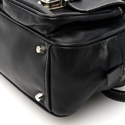 Prada Vitello Heavy Push Lock Pocket Shoulder Bag Black 9 of 9