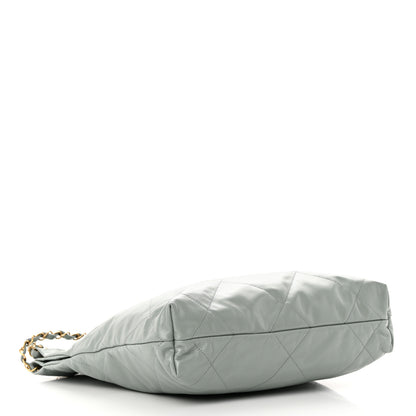 Chanel Shiny Calfskin Quilted Small Chanel 22 Grey 5 of 11