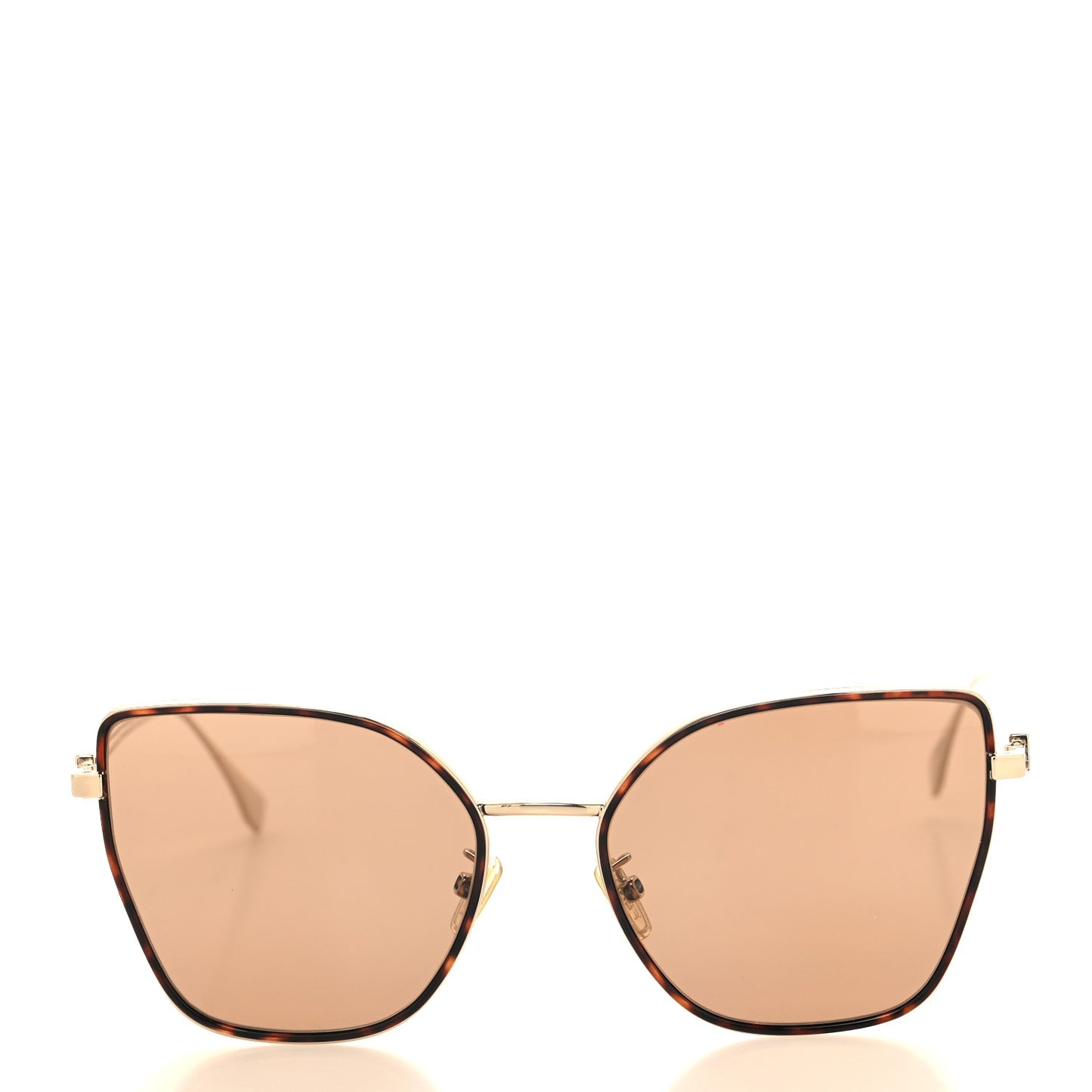 Metal Fendi Forever Sunglasses FE50012U Gold Brown