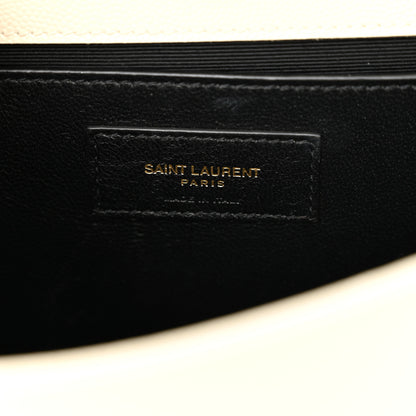 Saint Laurent Grain De Poudre Small Classic Monogram Kate Tassel Satchel Blanc Vintage 6 of 10