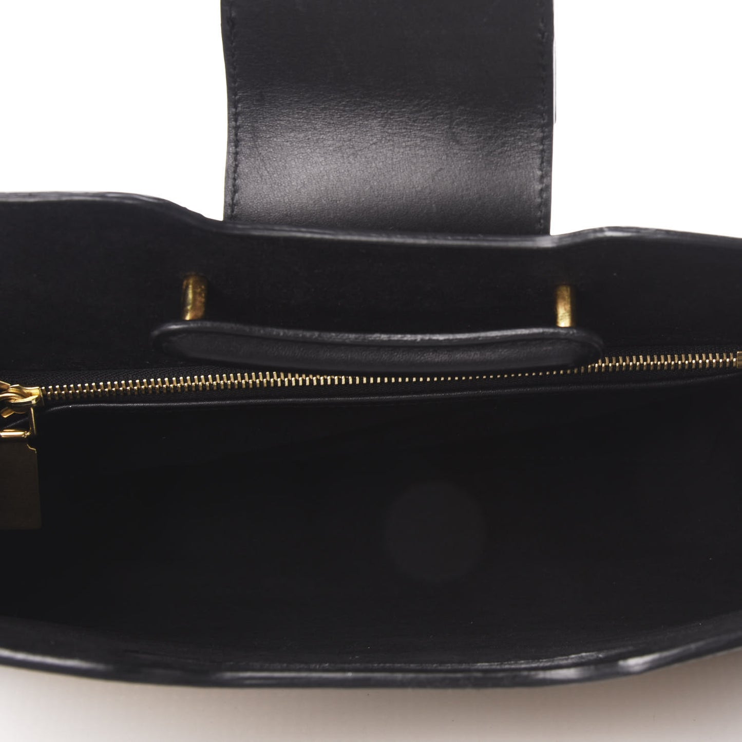 Calfskin Heroine Studded Clutch Black