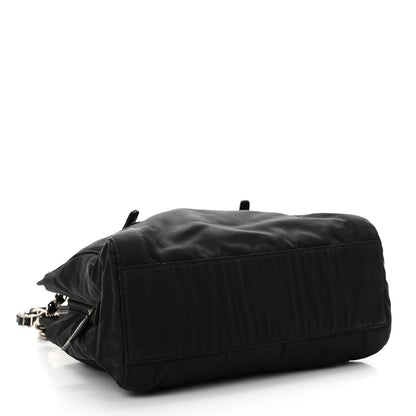 Prada Tessuto Nylon Acciaio Chain Shoulder Bag Black 4 of 12