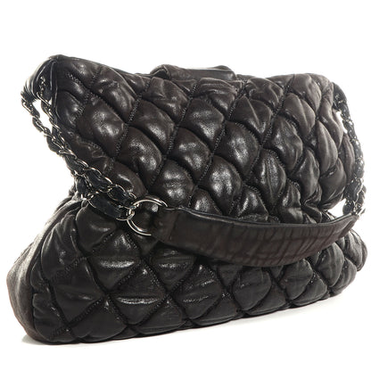 Chanel Calfskin Bubble Quilt Hobo Brown 3 of 7