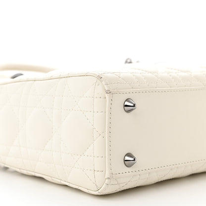 Christian Dior Lambskin Cannage Small My ABCDior Lady Dior White 9 of 14