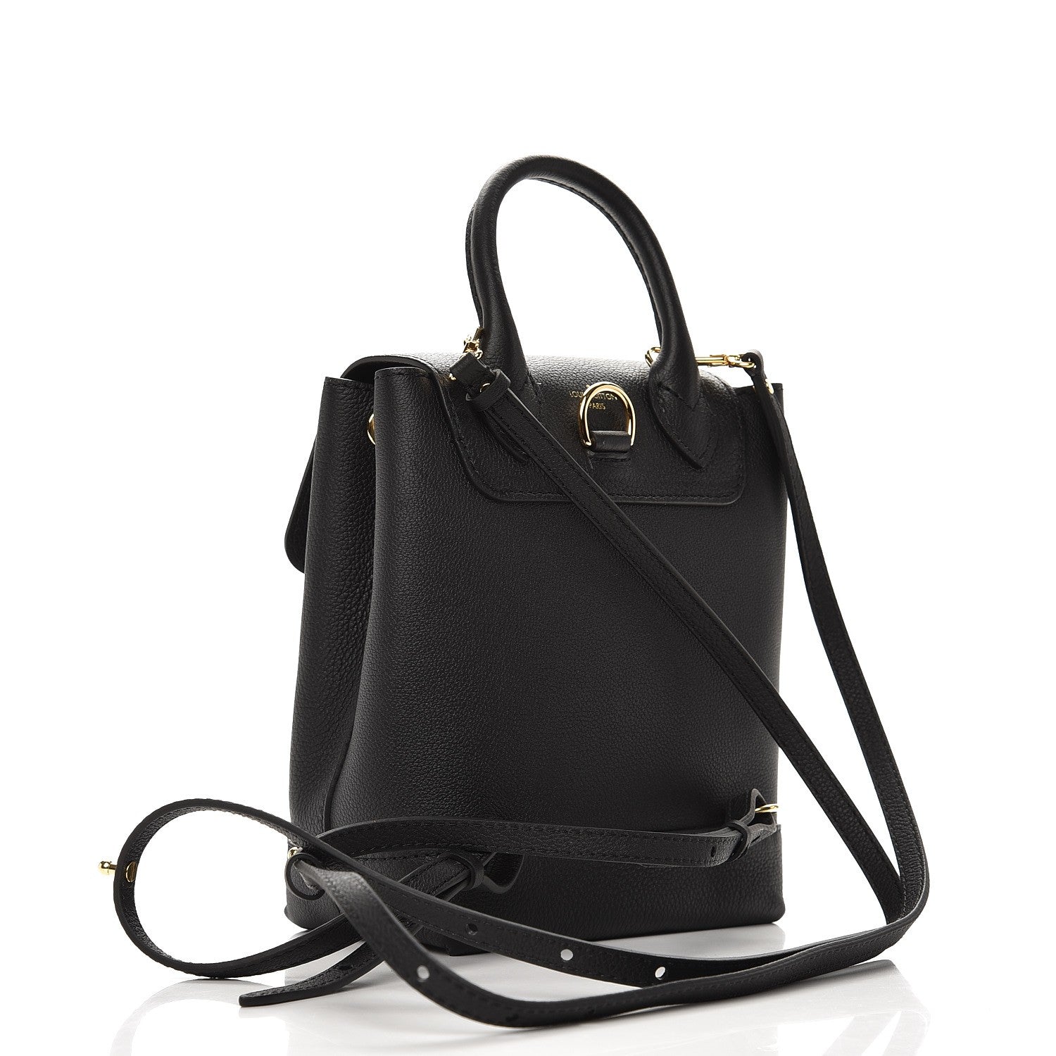 Louis Vuitton Calfskin Lockme Mini Backpack Black 3 of 7
