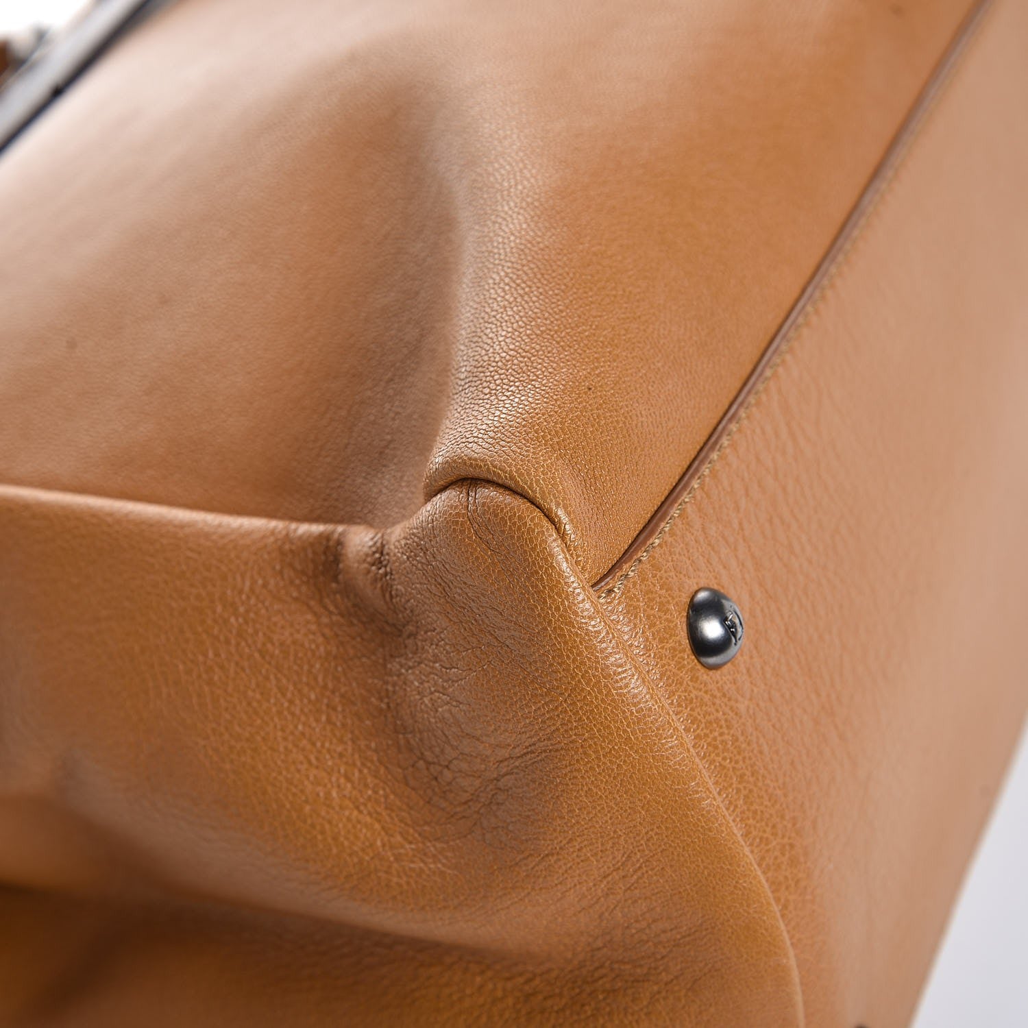 Fendi Goatskin Large Peekaboo Iconic Satchel Ocra 10 of 13