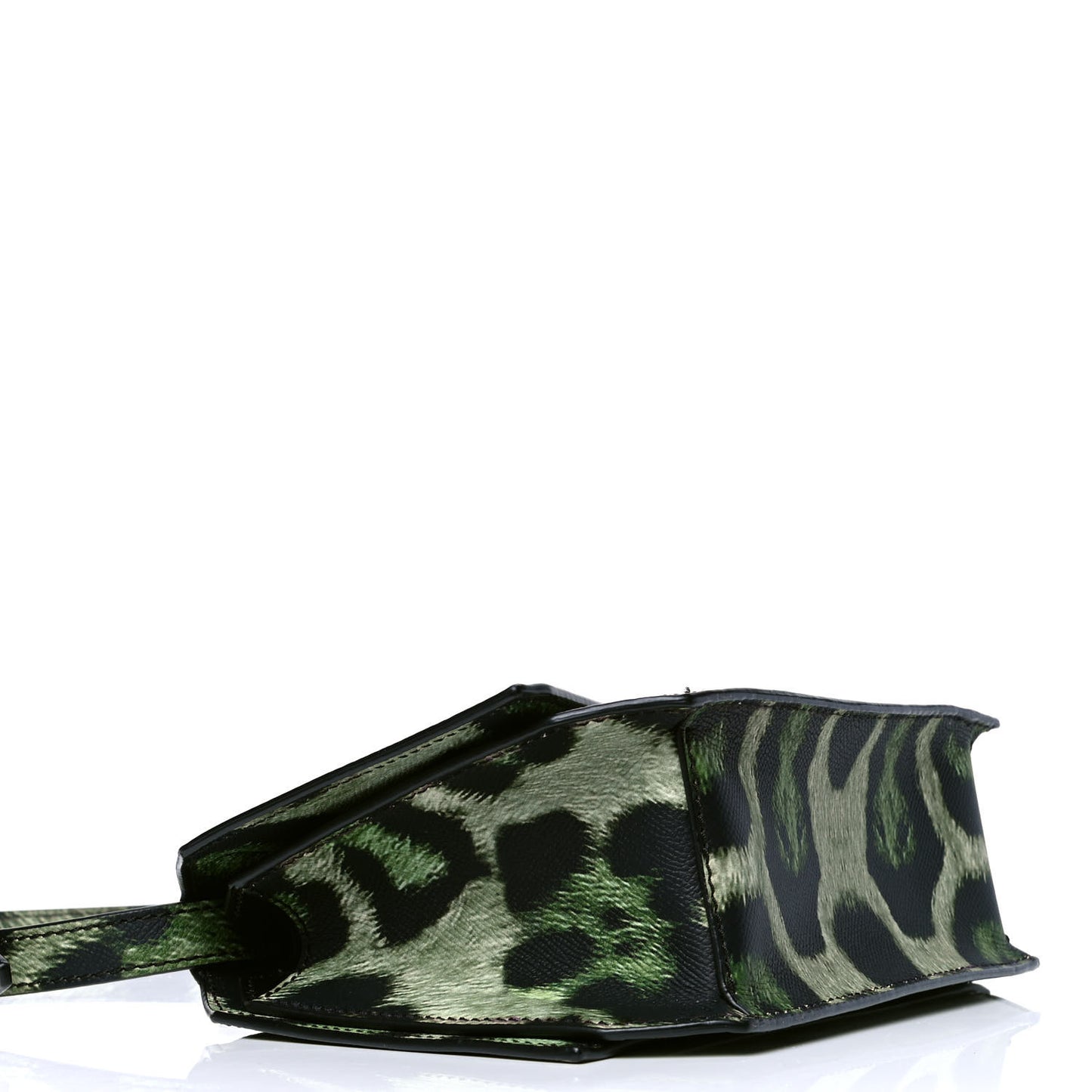 Calfskin Jaguar Print Medium Bow Cut Shoulder Bag Birdseye