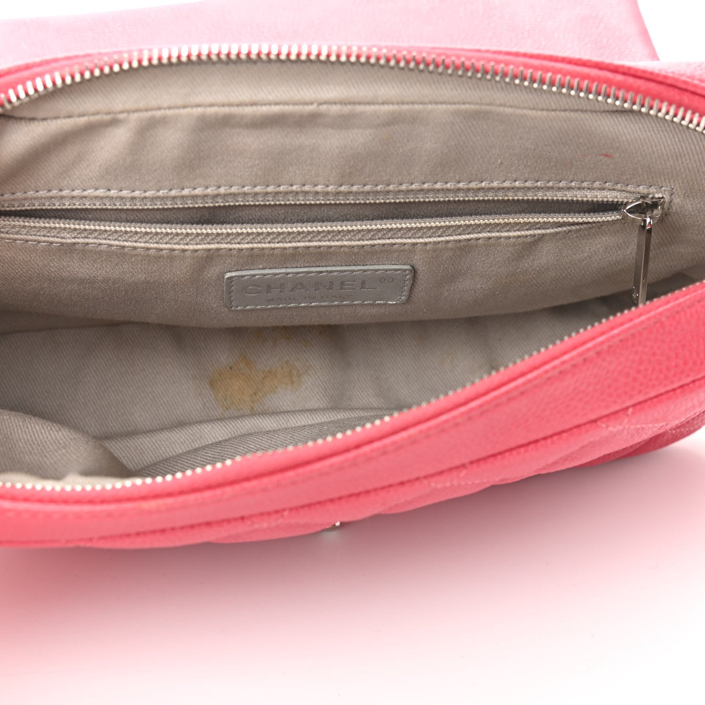 Caviar Quilted Medium Easy Flap Coral