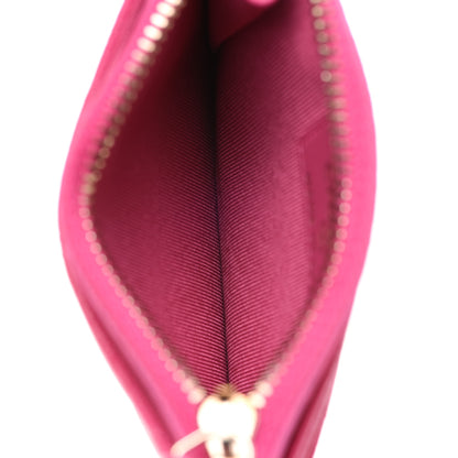 Chanel Caviar Quilted CC Zip Card Holder Pink 5 of 9