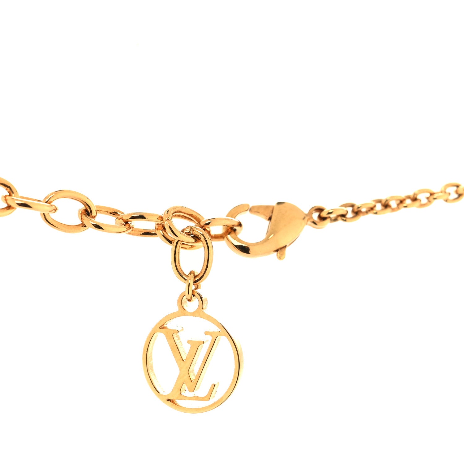 Louis Vuitton Metal Crystal LV Iconic Necklace Gold 4 of 6