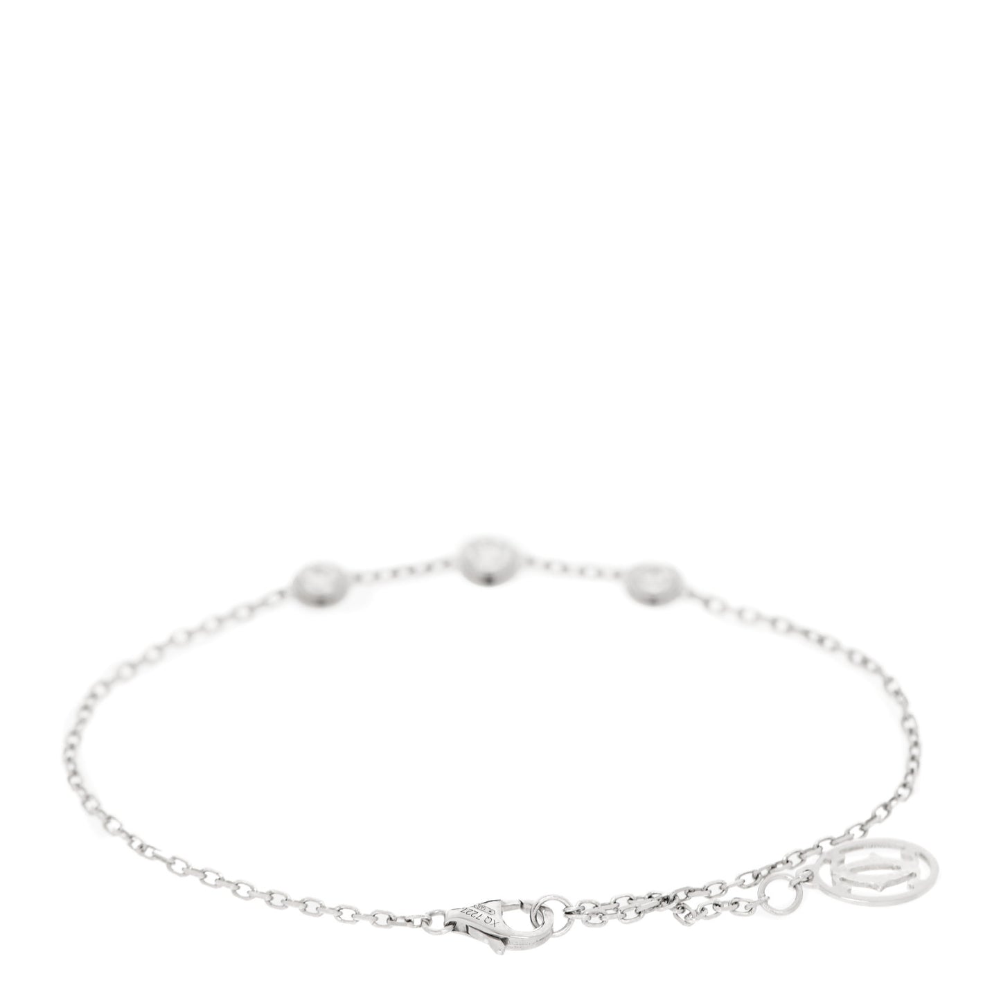 18K White Gold 3 Diamond Diamants Legers Bracelet