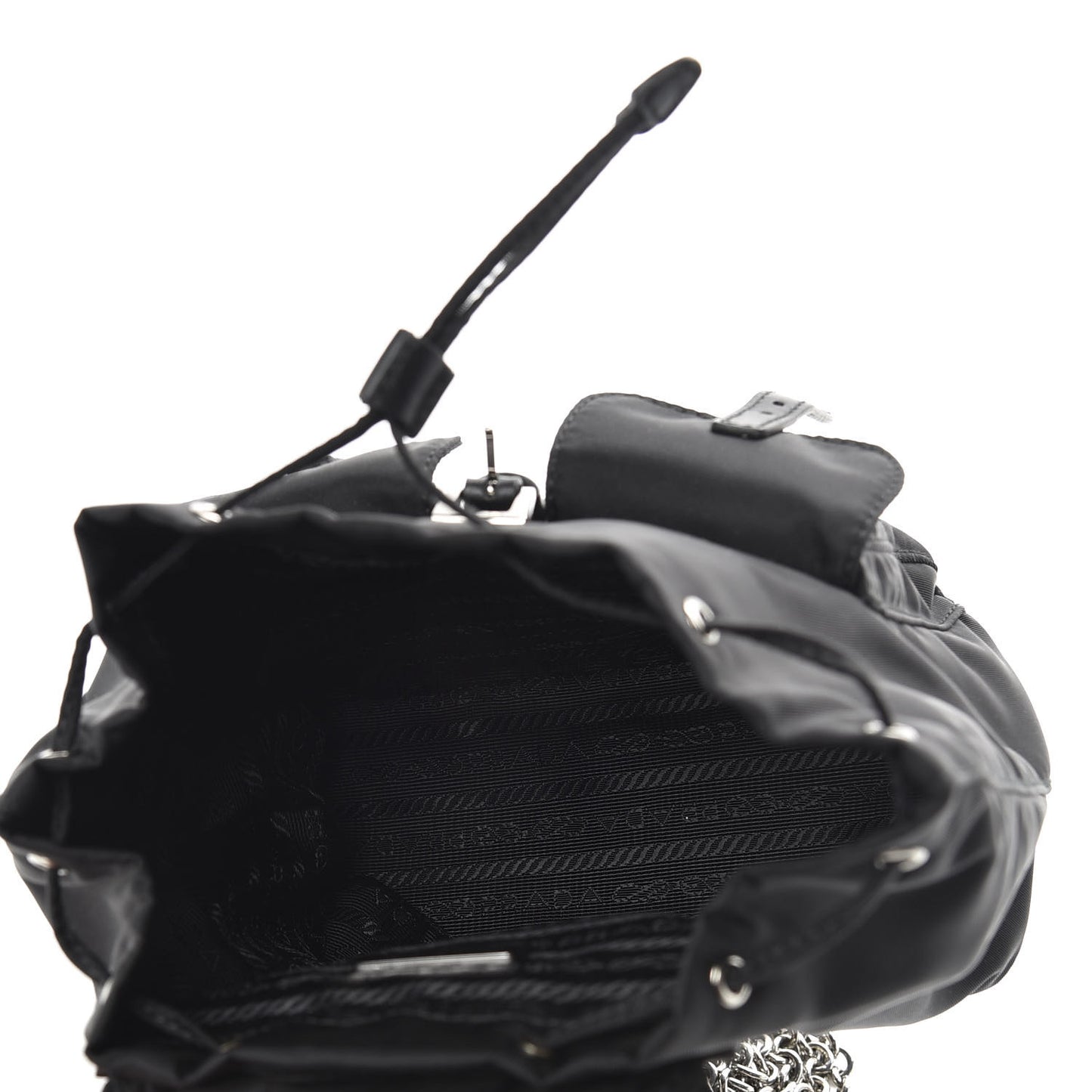 Nylon Vela Mini Crossbody Backpack Black
