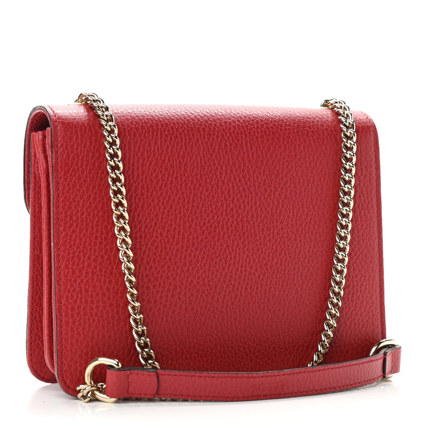 Dollar Calfskin Small Interlocking G Shoulder Bag Red