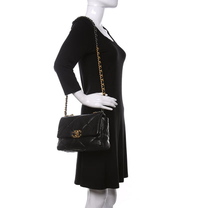 Chanel Lambskin Quilted Medium Chanel 19 Flap Black 2 of 10