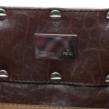 Fendi Crinkled Lambskin Mia Tote Cognac 5 of 14