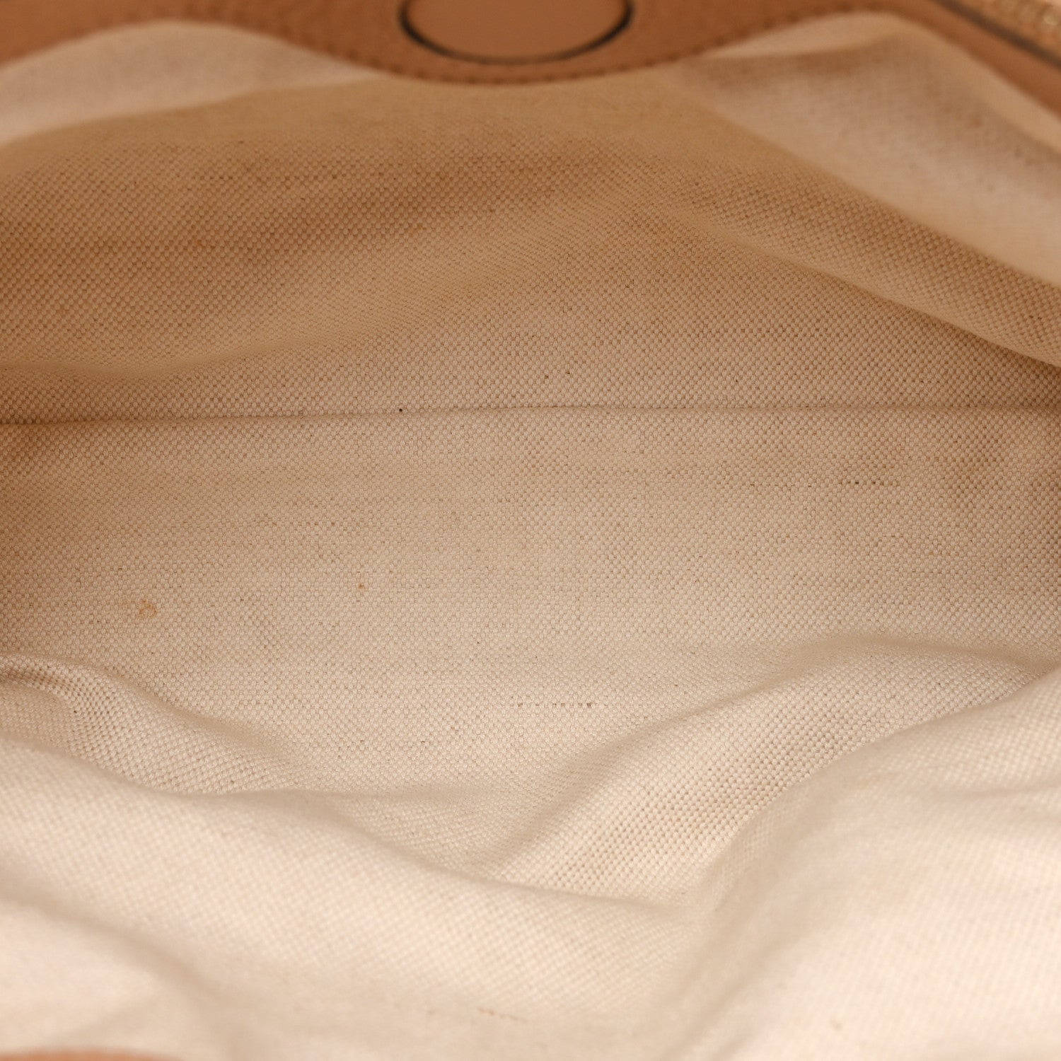 Gucci Pebbled Calfskin Medium Bamboo Shopper Tote Camelia 6 of 16