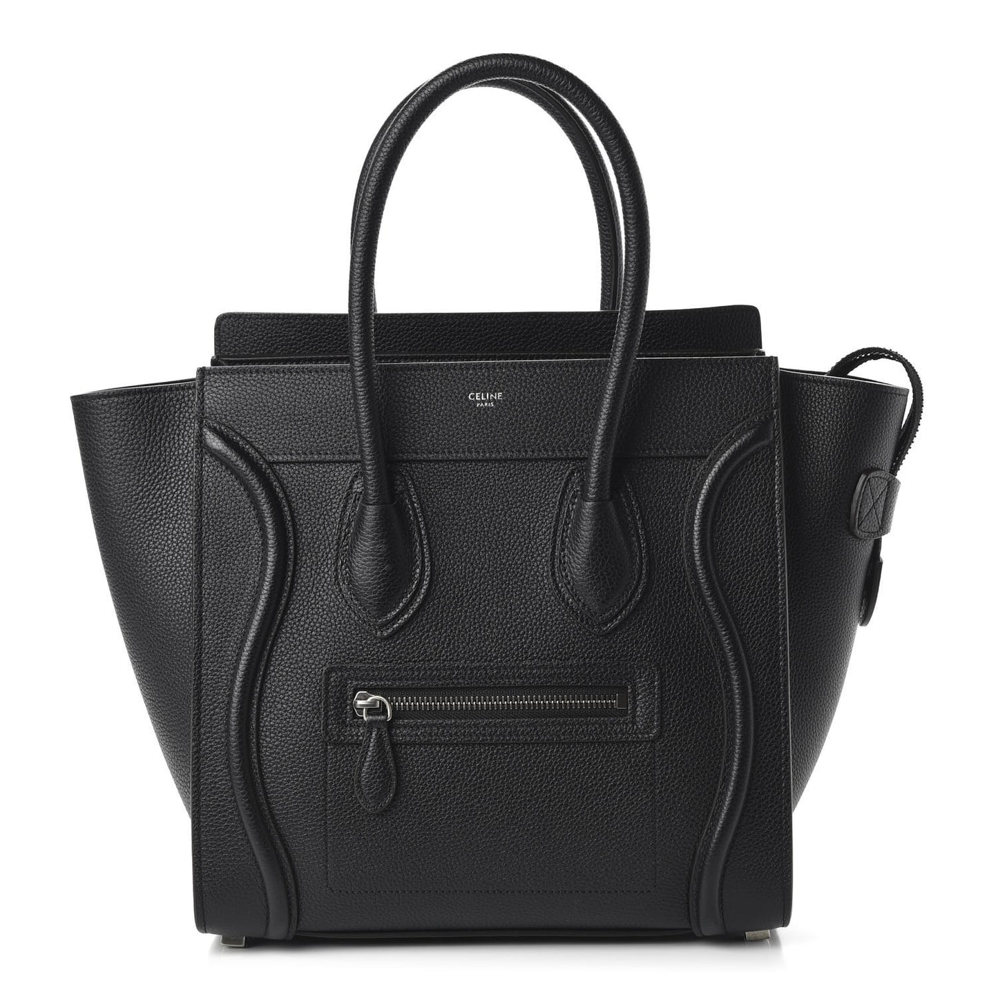 Drummed Calfskin Micro Luggage Black