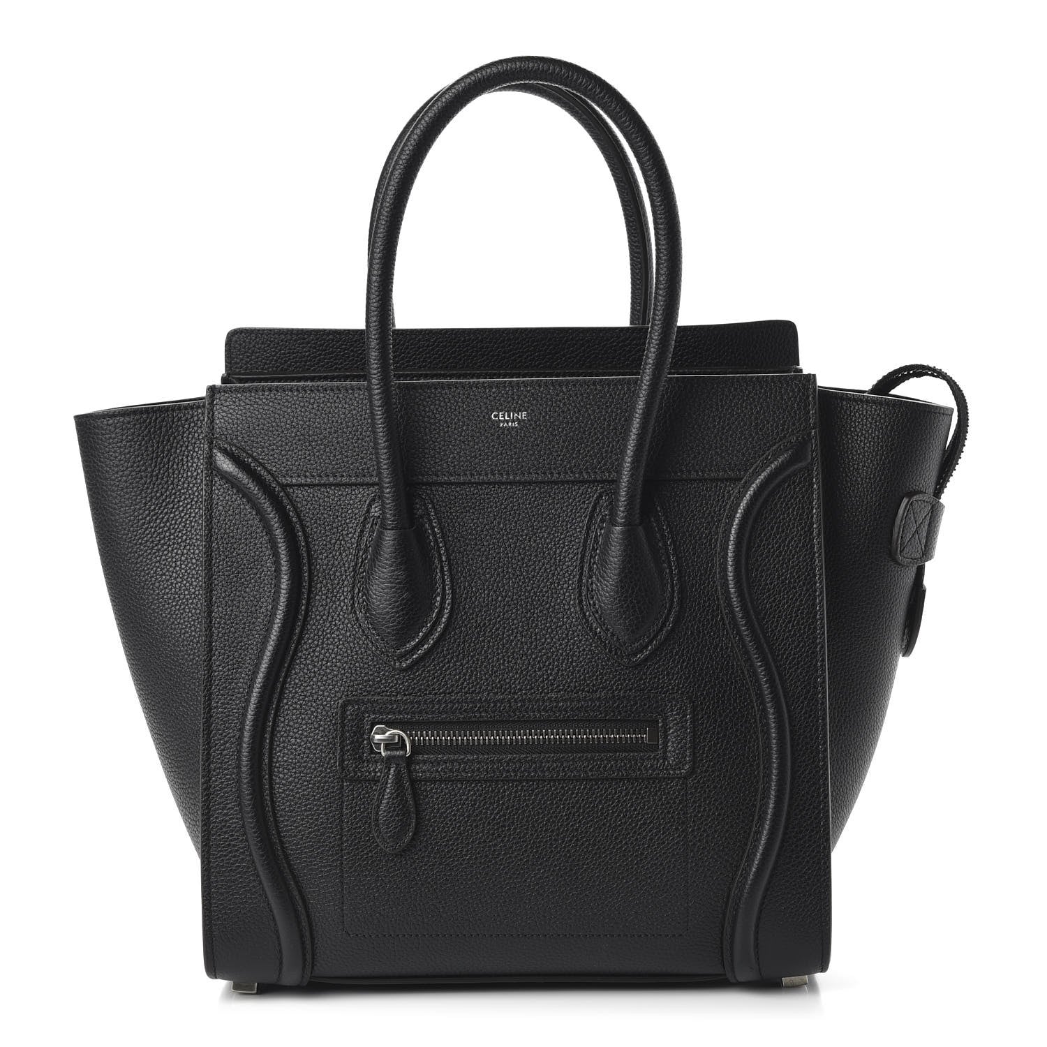 Celine Drummed Calfskin Micro Luggage Black 1 of 9