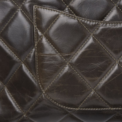 Chanel Glazed Calfskin Boy Satchel Flap Dark Grey 13 of 16