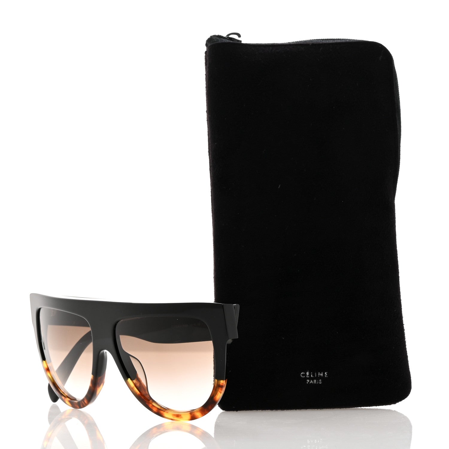 Celine Shadow Sunglasses CL 41026/S Black Havana 7 of 8