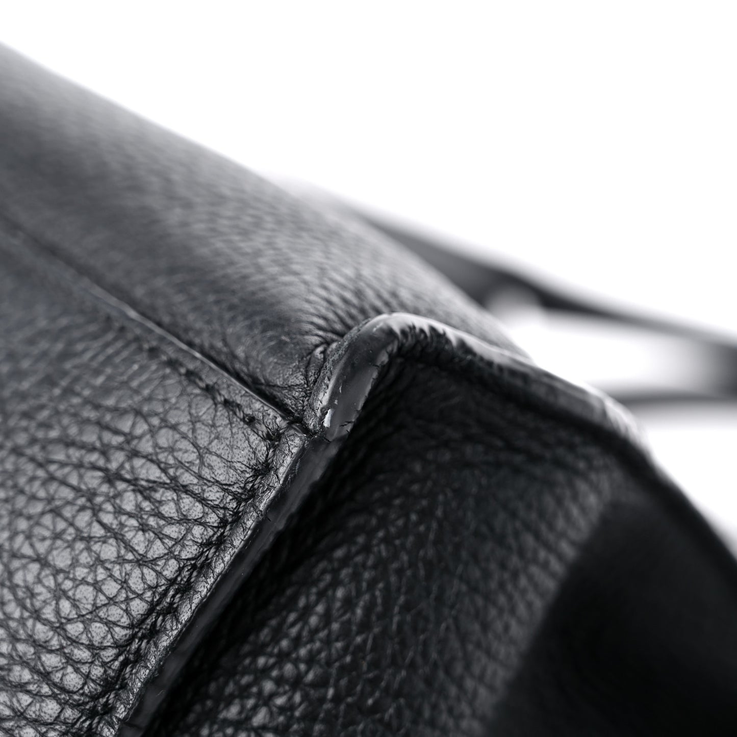 Supple Grained Calfskin Medium Big Bag Black