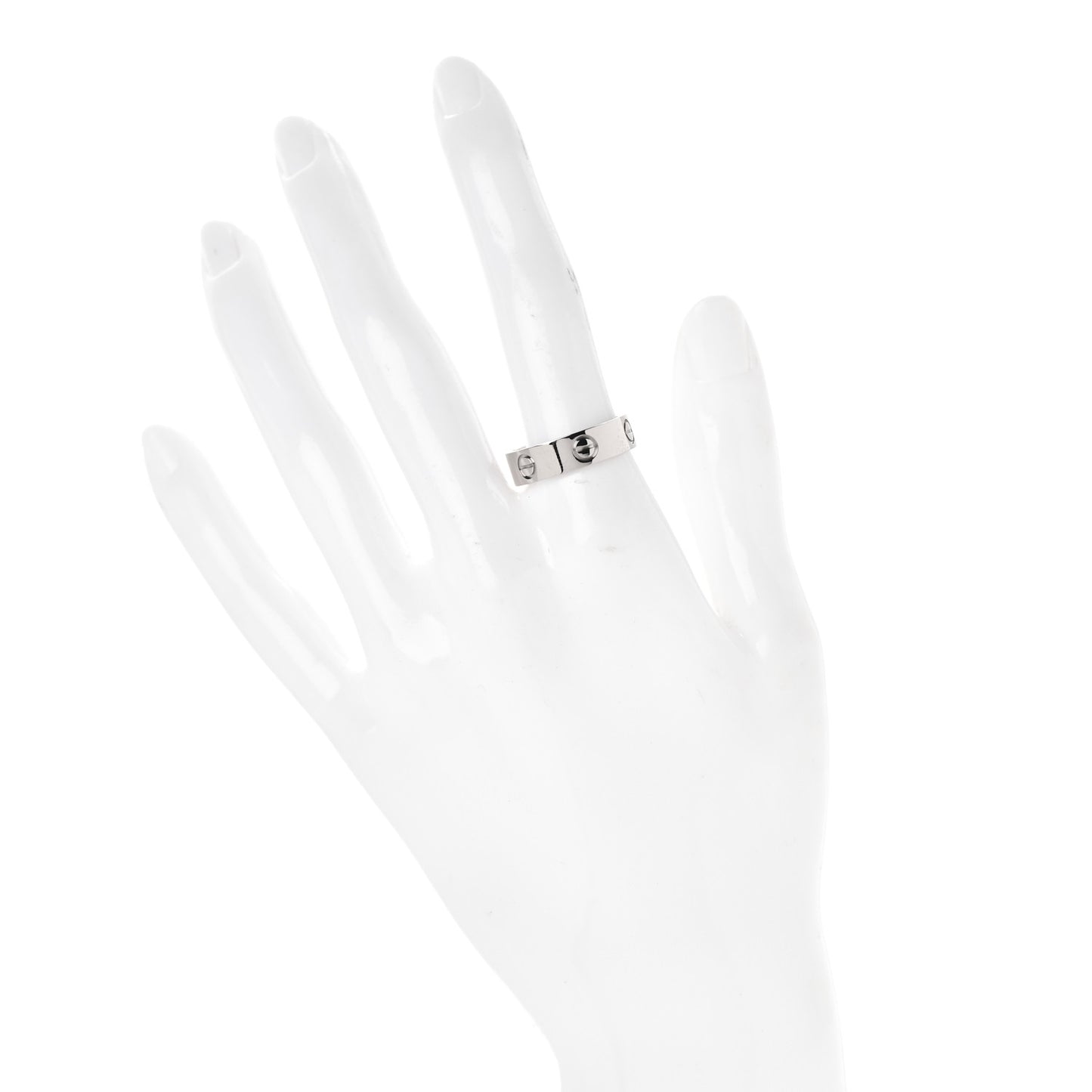 18K White Gold 5.5mm LOVE Ring 55 7.25