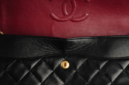 Chanel Lambskin Quilted Medium Double Flap Black 8 of 8