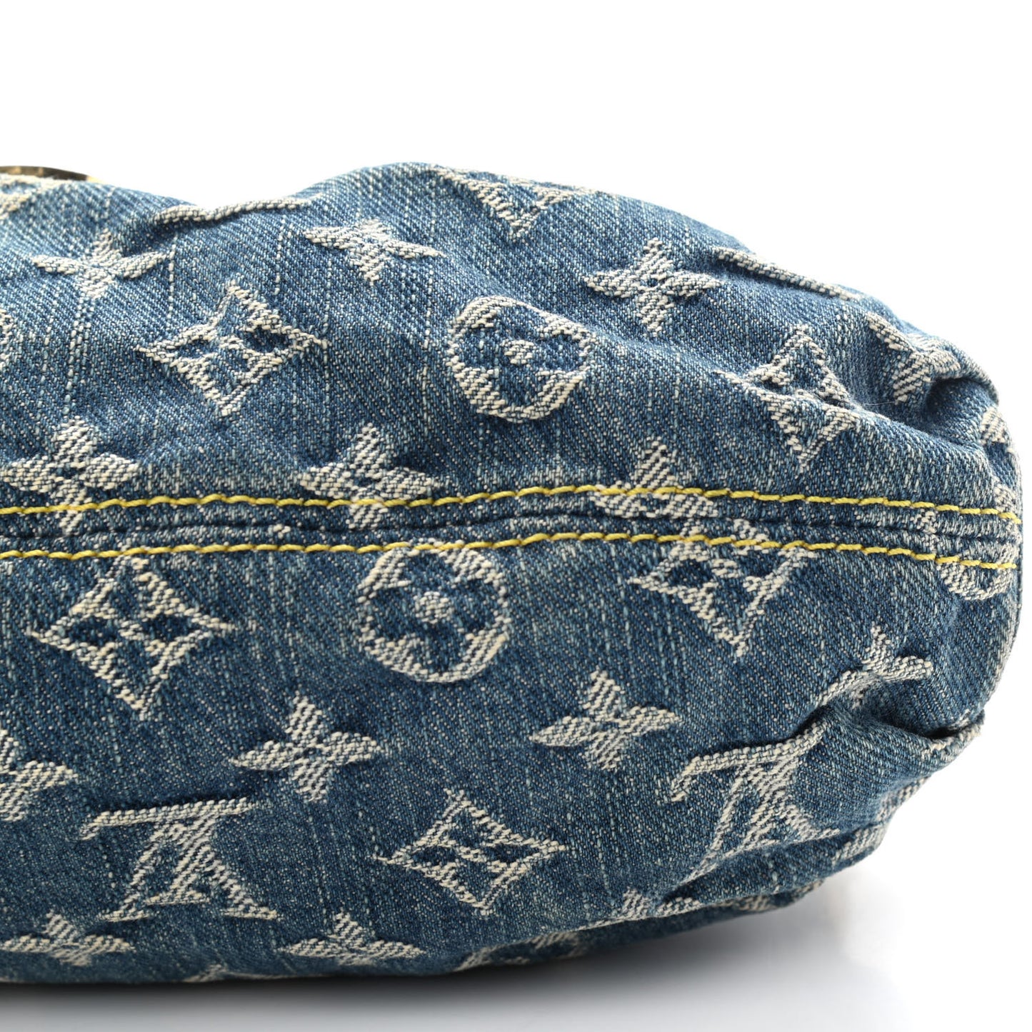 Monogram Denim Mini Pleaty Blue