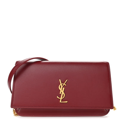 Saint Laurent Smooth Calfskin Monogram Phone Holder Crossbody Opyum Red 1 of 10