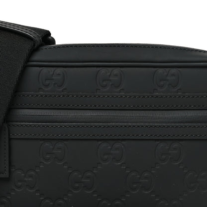 Gucci Rubber Effect Monogram GG Crossbody Bag Black 8 of 10