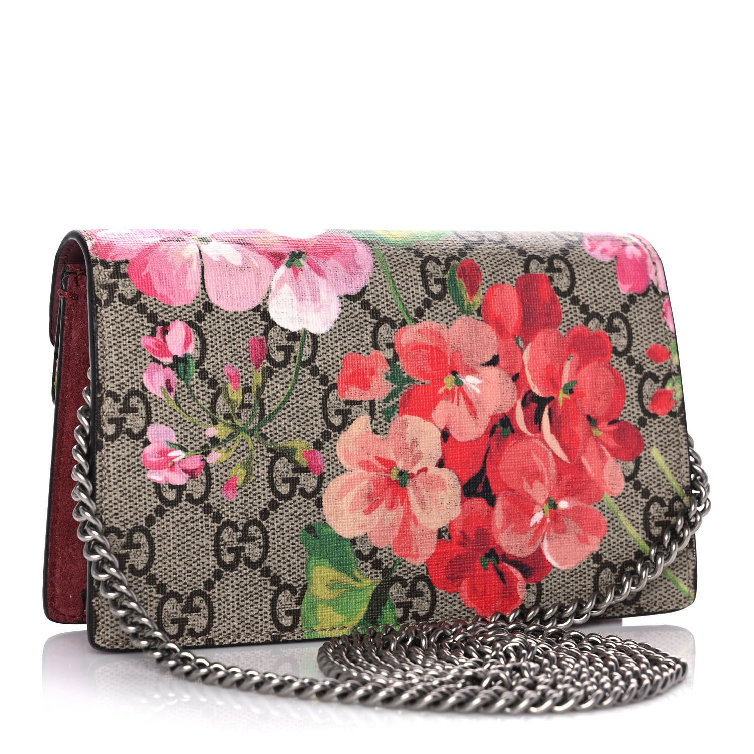 Gucci GG Supreme Monogram Blooms Super Mini Dionysus Shoulder Bag Beige Multicolor Dry Rose 3 of 12