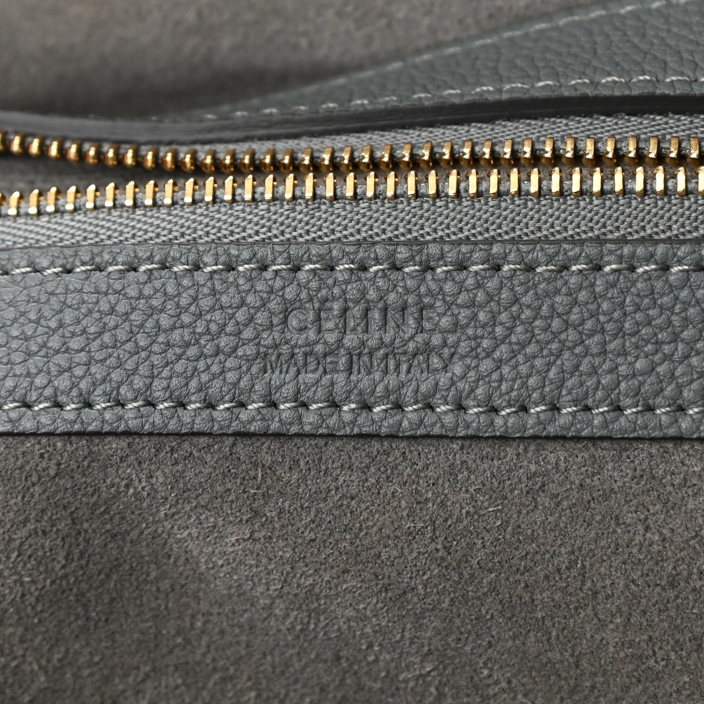 Soft Grained Calfskin Small Belt Cabas Phantom Storm