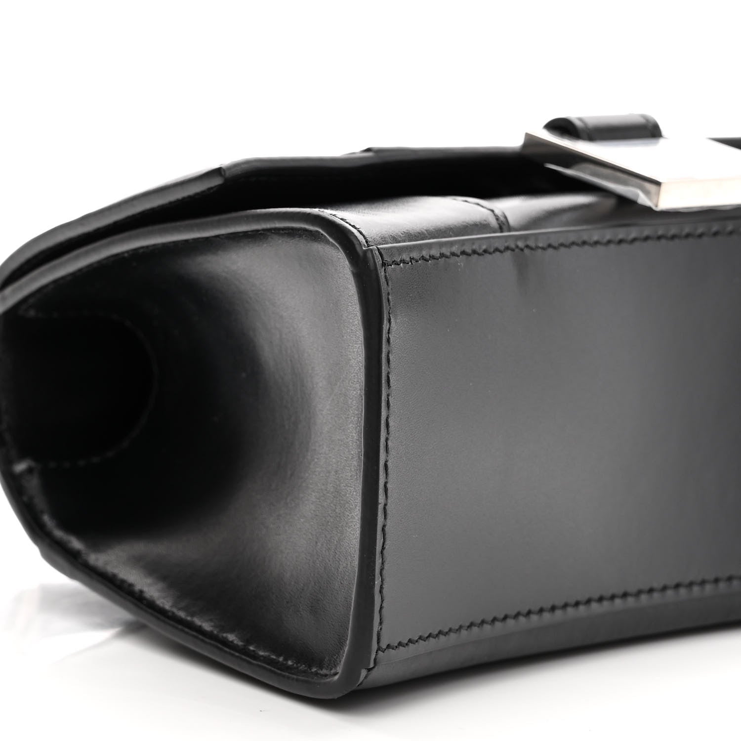 Balenciaga Shiny Box Calfskin Hourglass Top Handle Bag XS Black 8 of 10