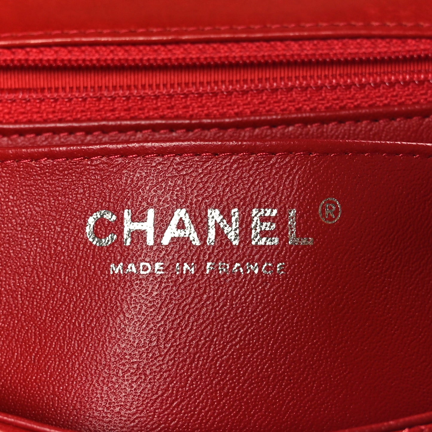Lambskin Quilted Mini Square Flap Red