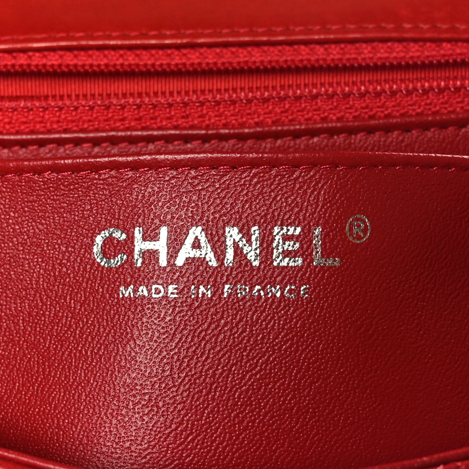 Chanel Lambskin Quilted Mini Square Flap Red 6 of 10