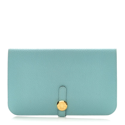 Hermes Togo Dogon Duo Wallet Bleu Atoll 1 of 8