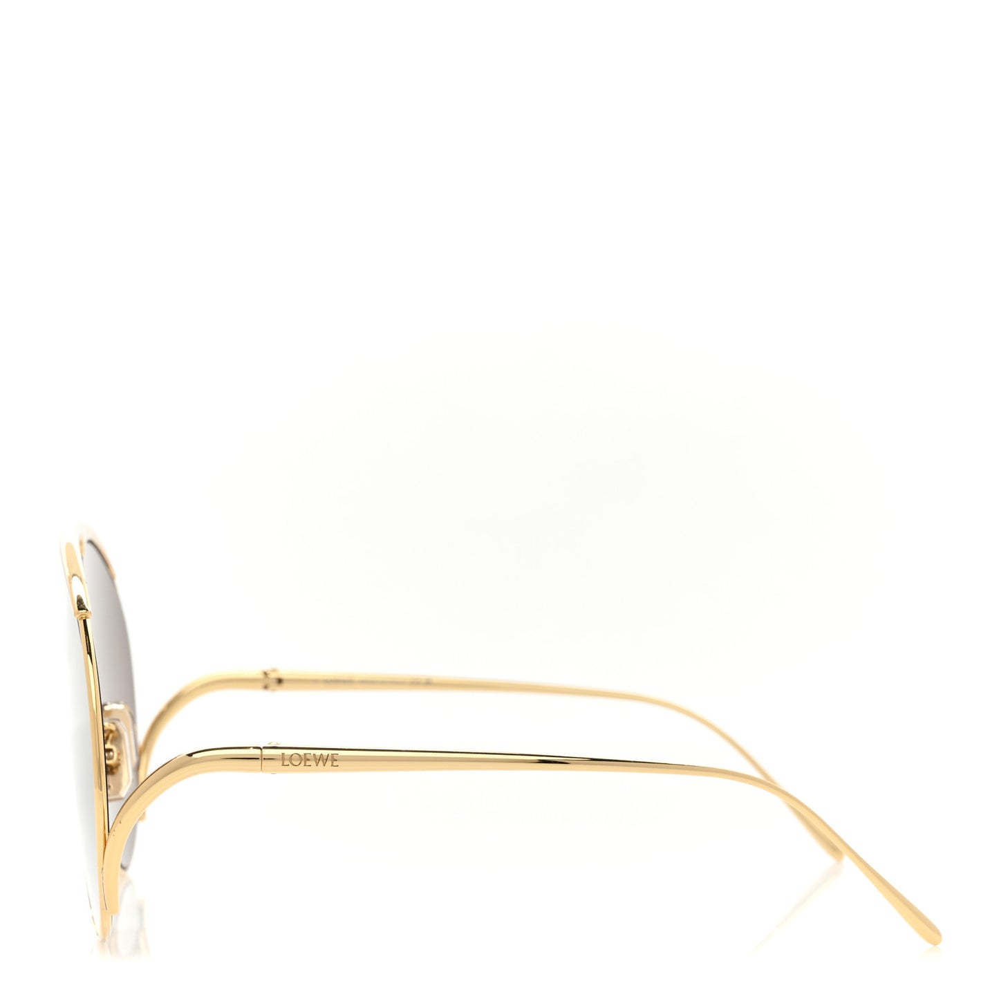 Metal Hillock Aviator Oversized Sunglasses LW40180U Gold