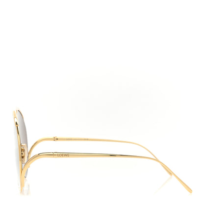 Loewe Metal Hillock Aviator Oversized Sunglasses LW40180U Gold 3 of 7