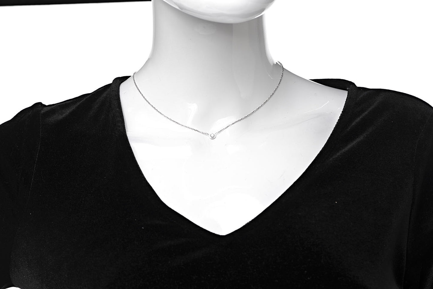 18K White Gold Diamond LM D'Amour Pendant Necklace